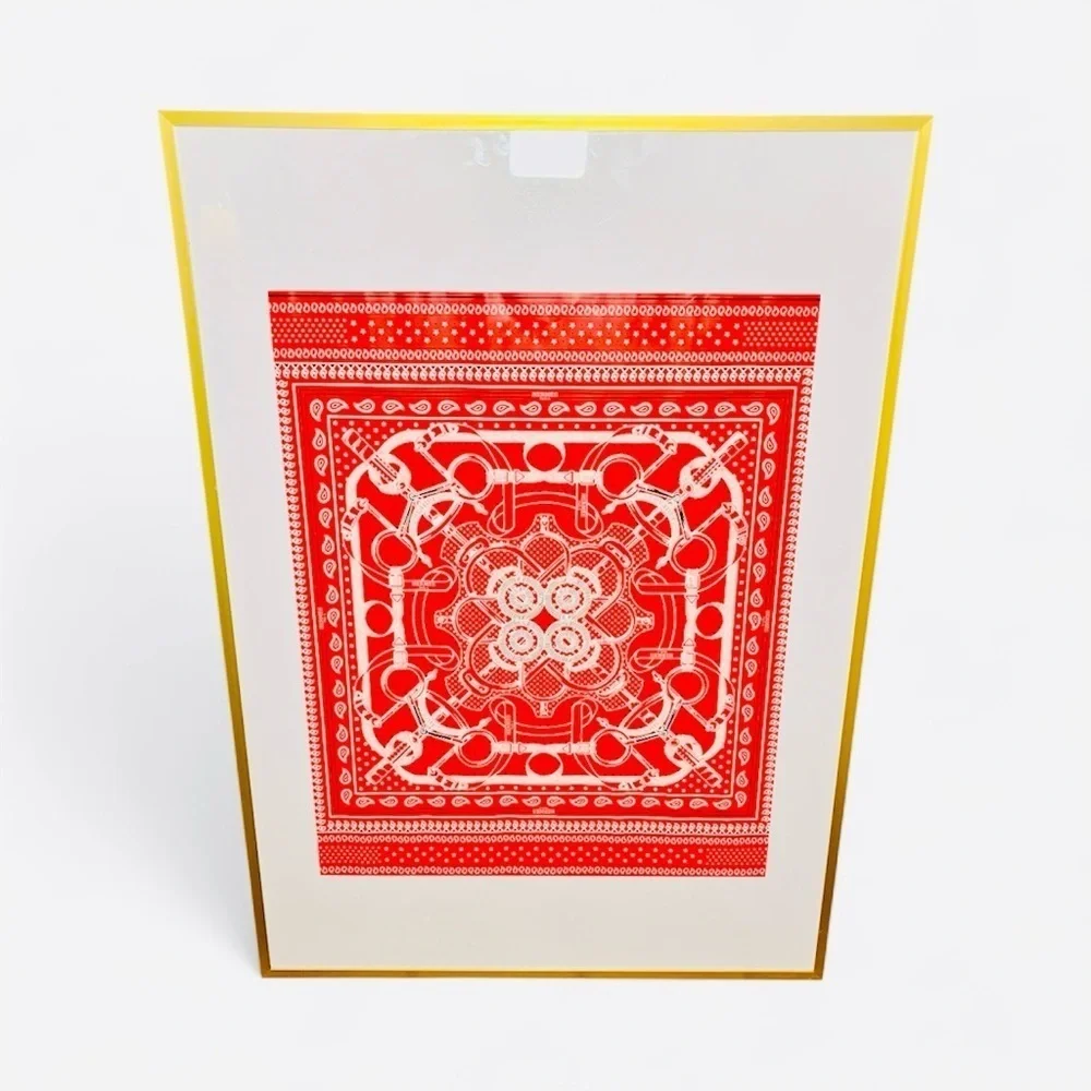 Hermès Emblematic Wrapping Paper or Frame As Art– Rare 2018 Authentic (1 Sheet)